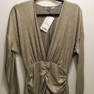 Mango gold party dress NEW M/6